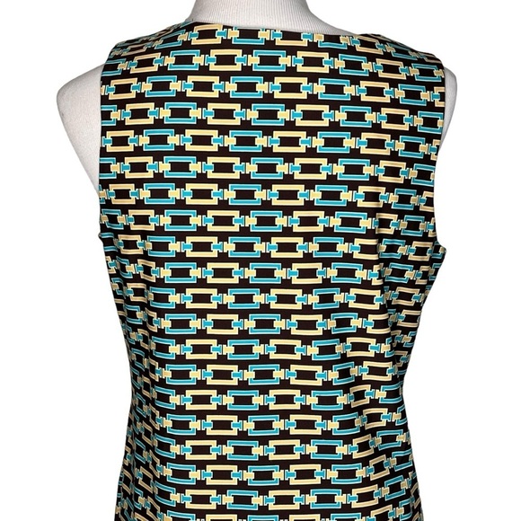 Jude Connally Beth Linked Chain Sleeveless Sheath Dress L Multicolor Flattering - Picture 5 of 13